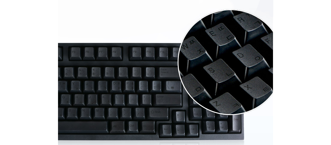 Bàn phím cơ Leopold FC980C Black Topre Made in Japan có bộ keycap PBT bền bỉ và chất lượng